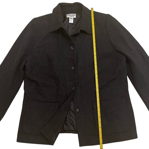 Pendleton 18W Plus 100% Virgin Wool Blazer | Black USA Classic Lined Jacket Coat - Picture 8 of 10